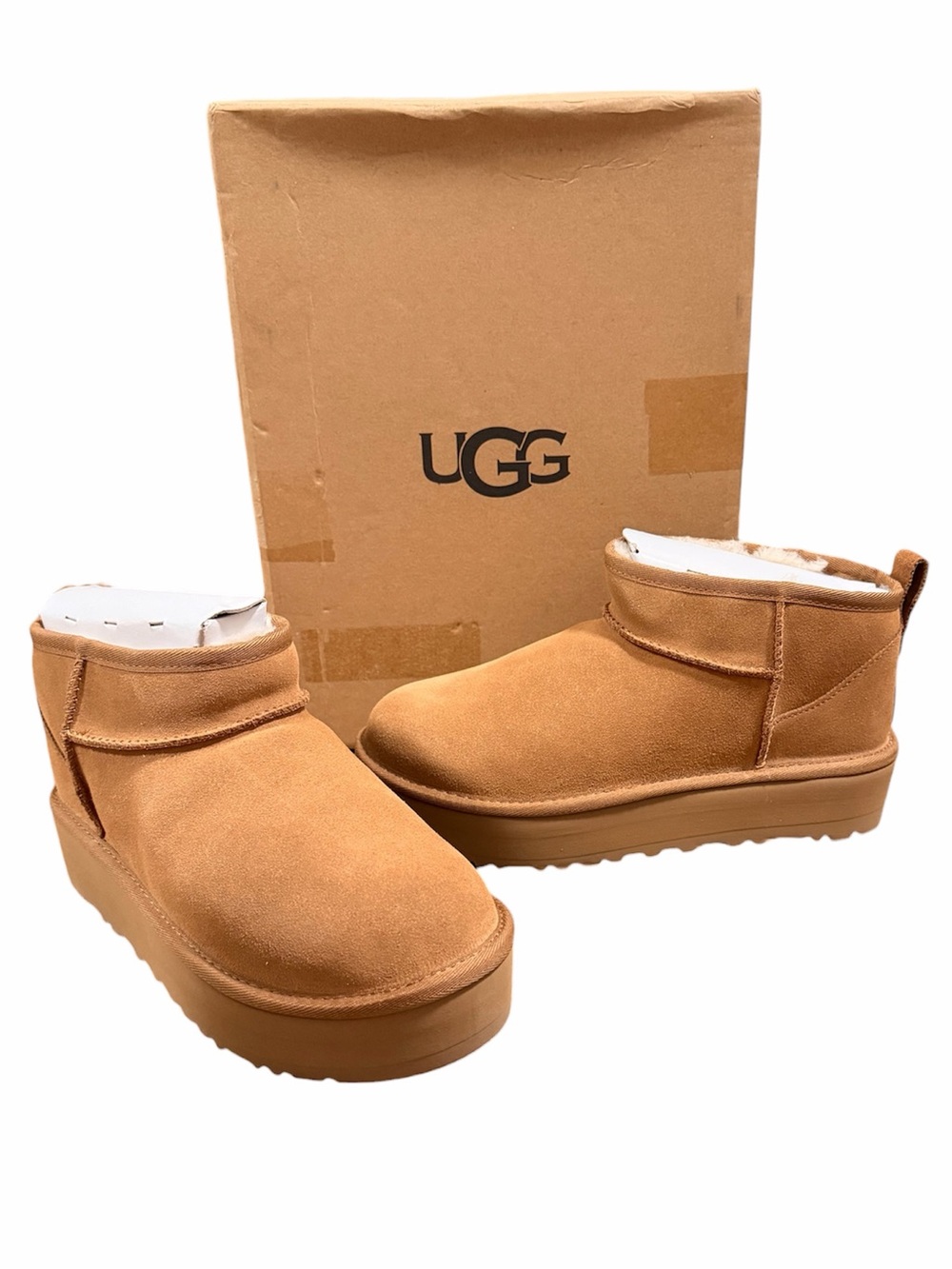 UGG Kids Classic Ultra Mini Platform Boots Chesnut NWT 6, women’s 7.5